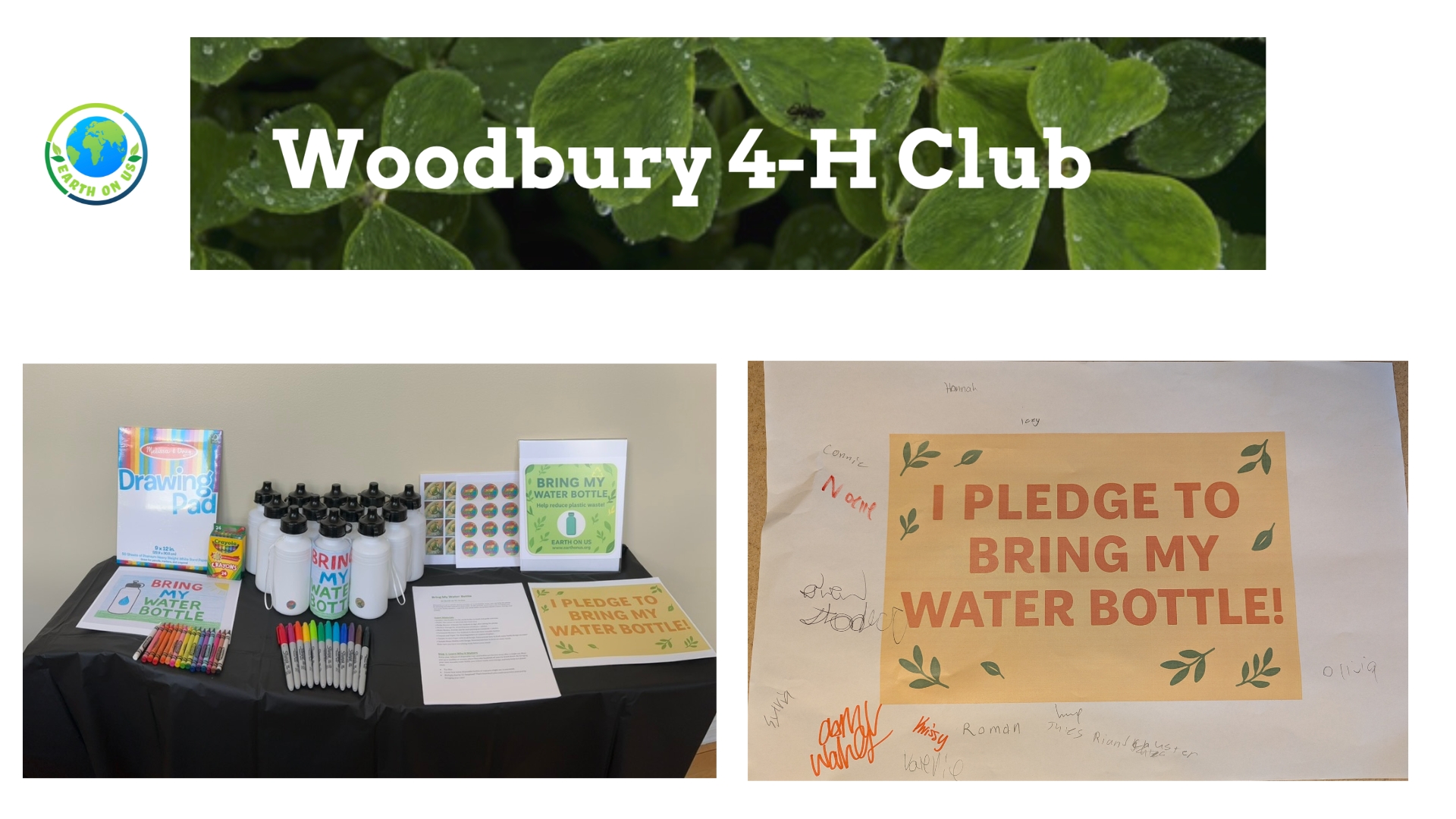 “Bring My Water Bottle” in Woodbury 4-H Club